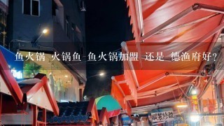 鱼火锅 火锅鱼 鱼火锅加盟 还是 德渔府好？