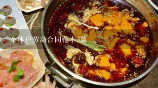 个体户劳动合同范本3篇