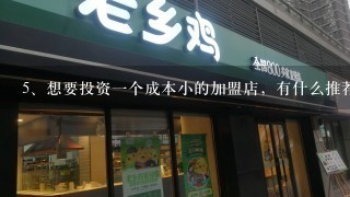 想要投资一个成本小的加盟店，有什么推荐的？