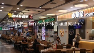 谁能给我一个百合网实体店加盟流程图?