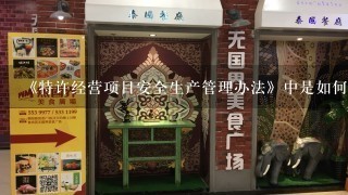 《特许经营项目安全生产管理办法》中是如何界定安全主体责任的？