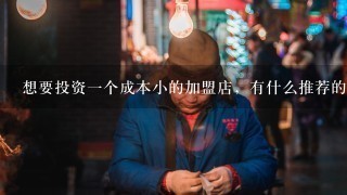 想要投资一个成本小的加盟店，有什么推荐的？