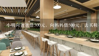 小明向爸爸借500元，向妈妈借500元，去买鞋花了970元，差的10元去哪了？？？