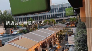 酒店营业额报表格式