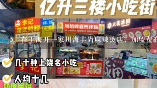 在上海开一家川海丰尚麻辣烫店，加盟费在多少钱？