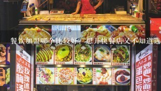 餐饮加盟哪个比较好？想开快餐店又不知道选哪个牌子。