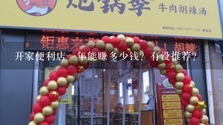 开家便利店一年能赚多少钱？有没推荐？