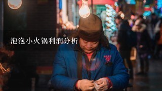 泡泡小火锅利润分析