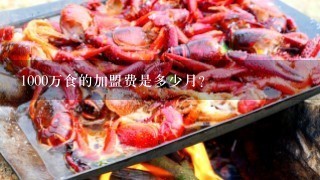 1000万食的加盟费是多少月?